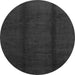 Round Machine Washable Abstract Gray Modern Rug, wshabs3587gry