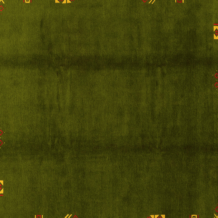 Square Abstract Yellow Modern Rug, abs3587yw