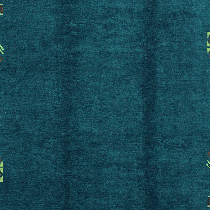 Machine Washable Abstract Turquoise Modern Area Rugs, wshabs3587turq