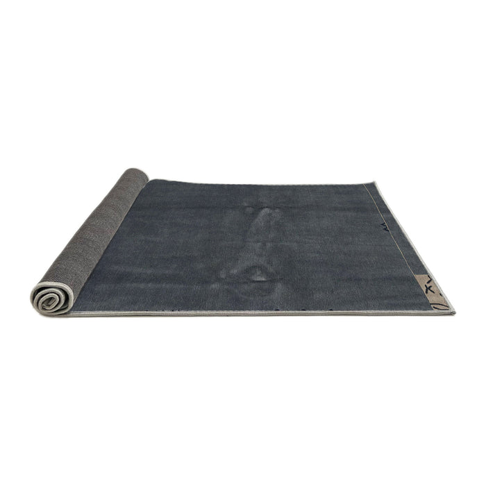 Sideview of Abstract Charcoal Blue Modern Rug, abs3588