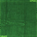 Square Abstract Green Modern Rug, abs3588grn