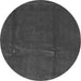 Round Abstract Gray Modern Rug, abs3588gry