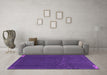 Machine Washable Abstract Purple Modern Area Rugs in a Living Room, wshabs3588pur