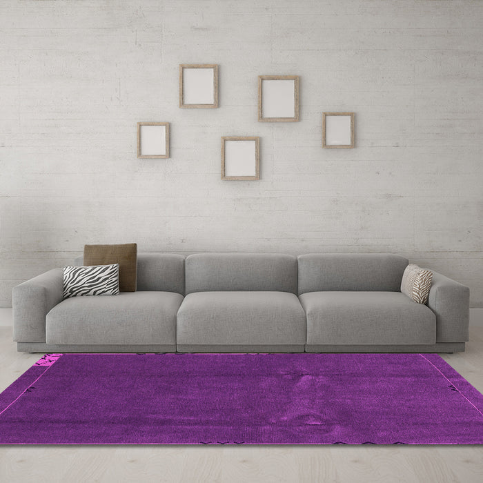 Machine Washable Abstract Pink Modern Rug in a Living Room, wshabs3588pnk