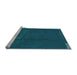 Sideview of Machine Washable Abstract Light Blue Modern Rug, wshabs3588lblu