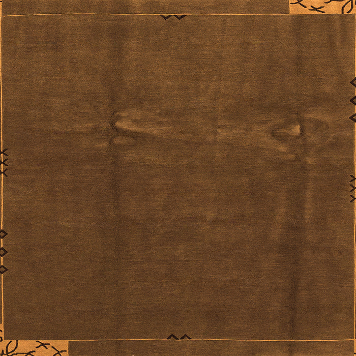 Square Machine Washable Abstract Orange Modern Area Rugs, wshabs3588org