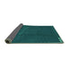 Sideview of Abstract Turquoise Modern Rug, abs3588turq