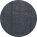 Round Machine Washable Abstract Charcoal Blue Rug, wshabs3588