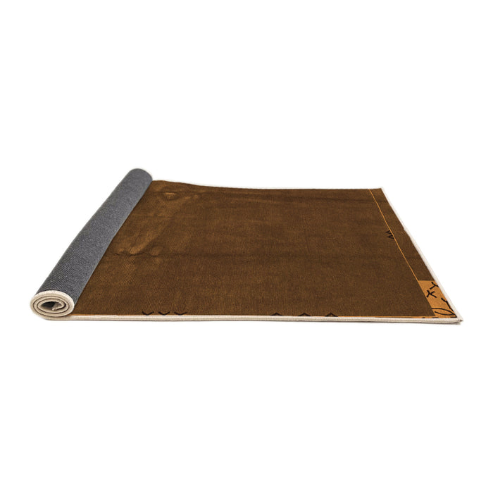 Sideview of Abstract Orange Modern Rug, abs3588org