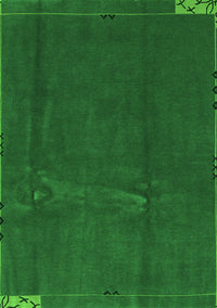 Abstract Green Modern Rug, abs3588grn