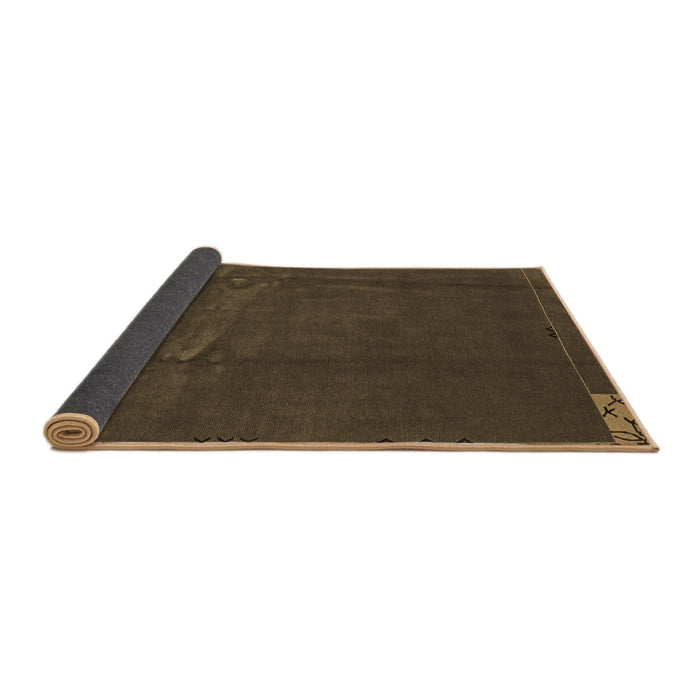 Sideview of Abstract Brown Modern Rug, abs3588brn