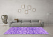 Machine Washable Abstract Purple Modern Area Rugs in a Living Room, wshabs3589pur