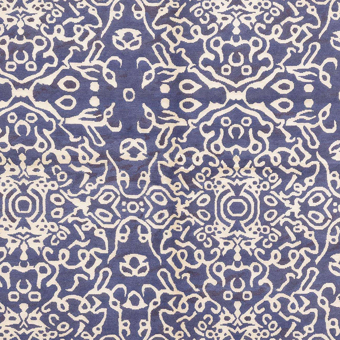 Machine Washable Abstract Deep Periwinkle Purple Rug, wshabs3589