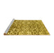 Sideview of Machine Washable Abstract Yellow Modern Rug, wshabs3589yw