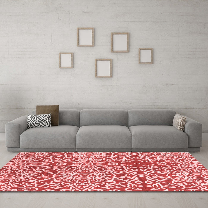 Modern Red Washable Rugs