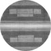 Round Abstract Gray Modern Rug, abs358gry