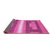 Sideview of Abstract Pink Modern Rug, abs358pnk