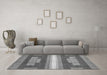 Machine Washable Abstract Gray Modern Rug in a Living Room,, wshabs358gry