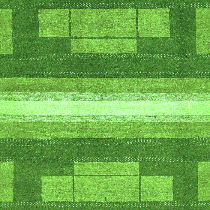 Machine Washable Abstract Green Modern Area Rugs, wshabs358grn