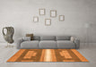 Machine Washable Abstract Orange Modern Area Rugs in a Living Room, wshabs358org