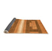 Sideview of Abstract Orange Modern Rug, abs358org