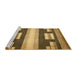 Sideview of Machine Washable Abstract Yellow Rug, wshabs359