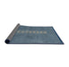 Sideview of Abstract Cadet Blue Green Modern Rug, abs3590