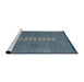 Sideview of Machine Washable Abstract Cadet Blue Green Rug, wshabs3590