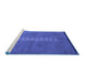 Sideview of Machine Washable Abstract Blue Modern Rug, wshabs3590blu