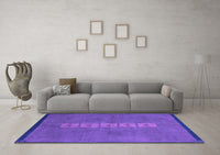 Machine Washable Abstract Purple Modern Rug, wshabs3590pur