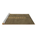 Sideview of Machine Washable Abstract Brown Modern Rug, wshabs3590brn