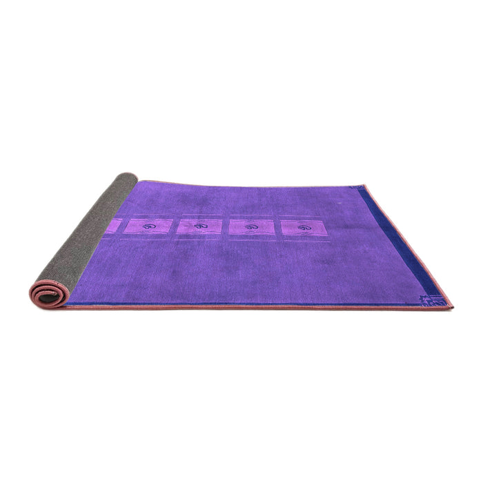 Sideview of Abstract Purple Modern Rug, abs3590pur