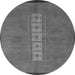 Round Abstract Gray Modern Rug, abs3590gry