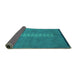 Sideview of Abstract Turquoise Modern Rug, abs3590turq