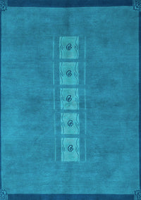 Abstract Light Blue Modern Rug, abs3590lblu