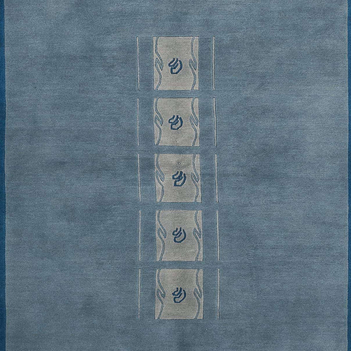 Machine Washable Abstract Cadet Blue Green Rug, wshabs3590