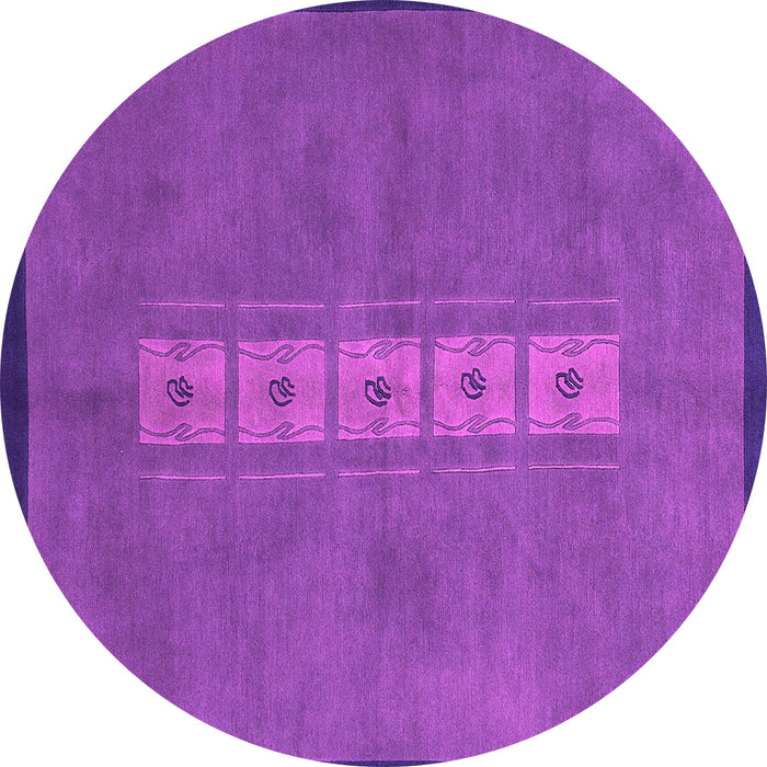 Round Abstract Pink Modern Rug, abs3590pnk