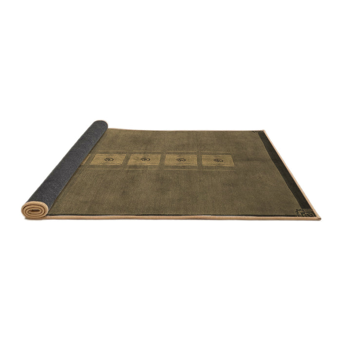Sideview of Abstract Brown Modern Rug, abs3590brn
