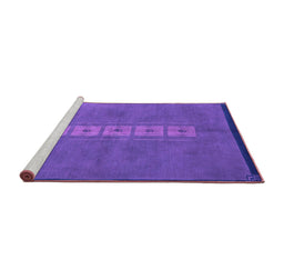 Sideview of Machine Washable Abstract Purple Modern Area Rugs, wshabs3590pur