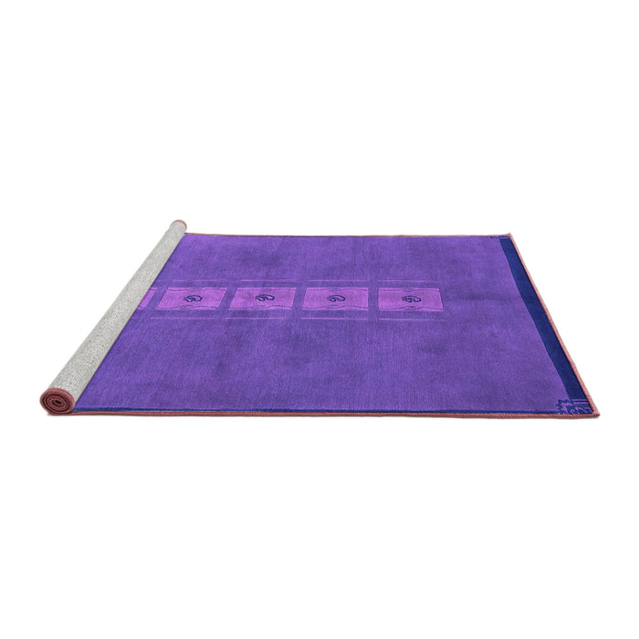 Sideview of Machine Washable Abstract Purple Modern Area Rugs, wshabs3590pur