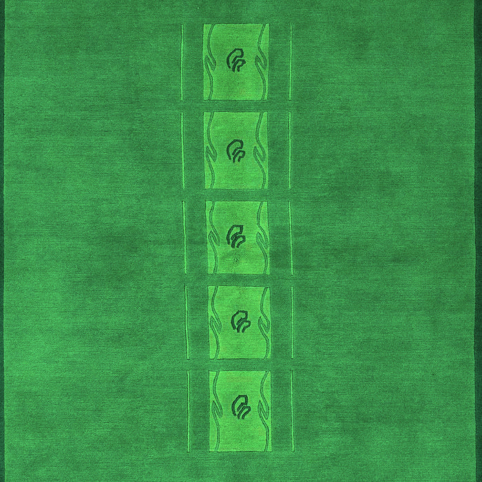 Machine Washable Abstract Green Modern Area Rugs, wshabs3590grn