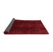 Sideview of Abstract Red Modern Rug, abs3591