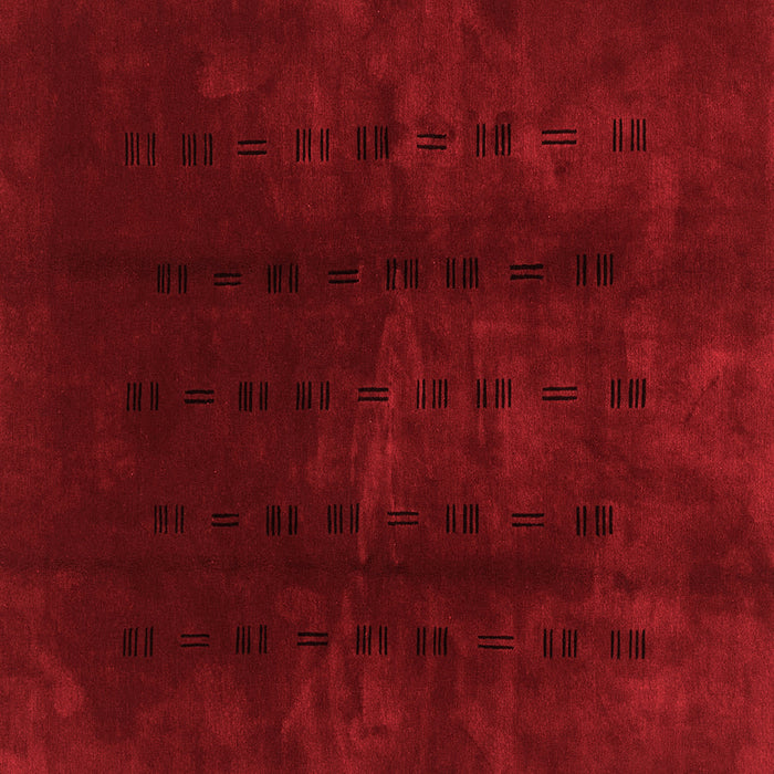 Machine Washable Abstract Red Modern Rug, wshabs3591red