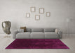 Machine Washable Abstract Purple Modern Area Rugs in a Living Room, wshabs3591pur