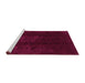 Sideview of Machine Washable Abstract Pink Modern Rug, wshabs3591pnk