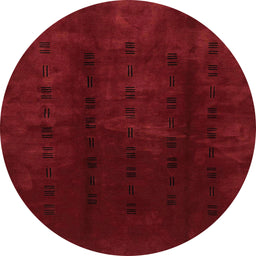 Round Abstract Red Modern Rug, abs3591