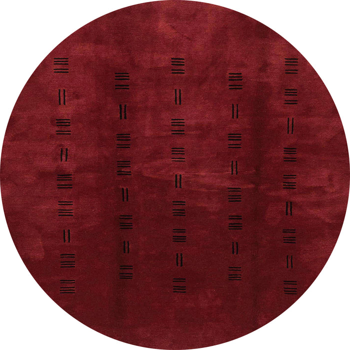 Round Abstract Red Modern Rug, abs3591