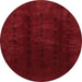 Round Abstract Red Modern Rug, abs3591