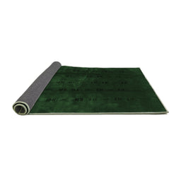 Sideview of Abstract Emerald Green Modern Rug, abs3591emgrn