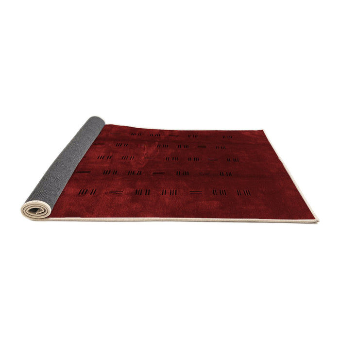 Sideview of Abstract Orange Modern Rug, abs3591org
